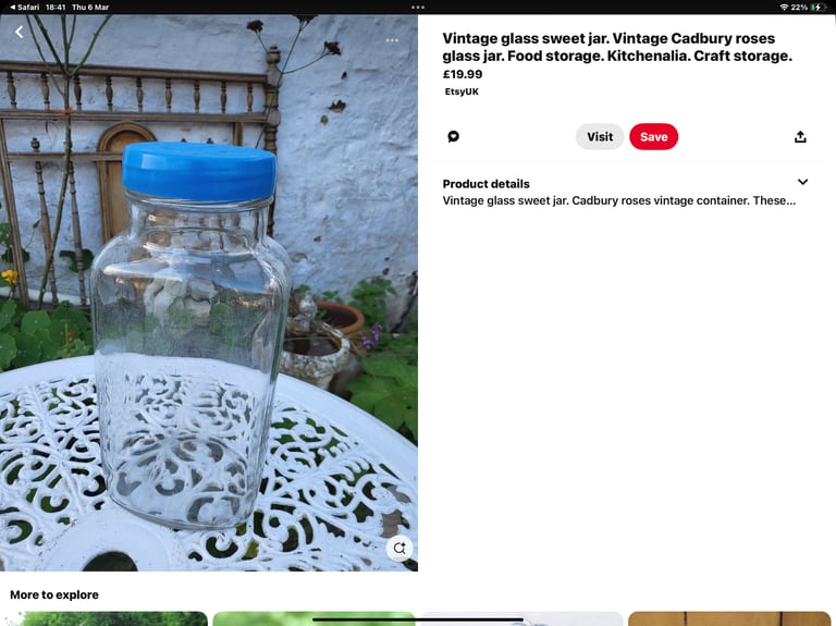 image for 2 x antique/vintage GLASS roses jars, BUNDLE, in IMMACULATE CLEAN CONDITION thanks 🙏 