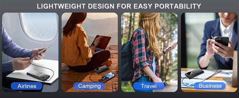 Power Bank Fast Charging 10000mAh, 22.5W Portable Charger USB C Input & Output