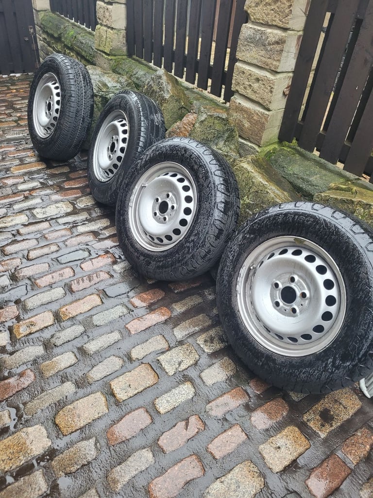 4x modern Merc sprinter 5stud MAN TGE 5 stud Vw crafter wheels and tyres size 205 75 16c