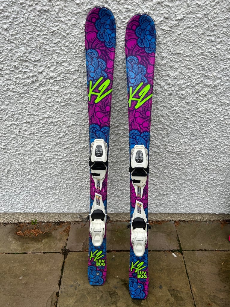 Quality K2 kids skis and adjustable poles