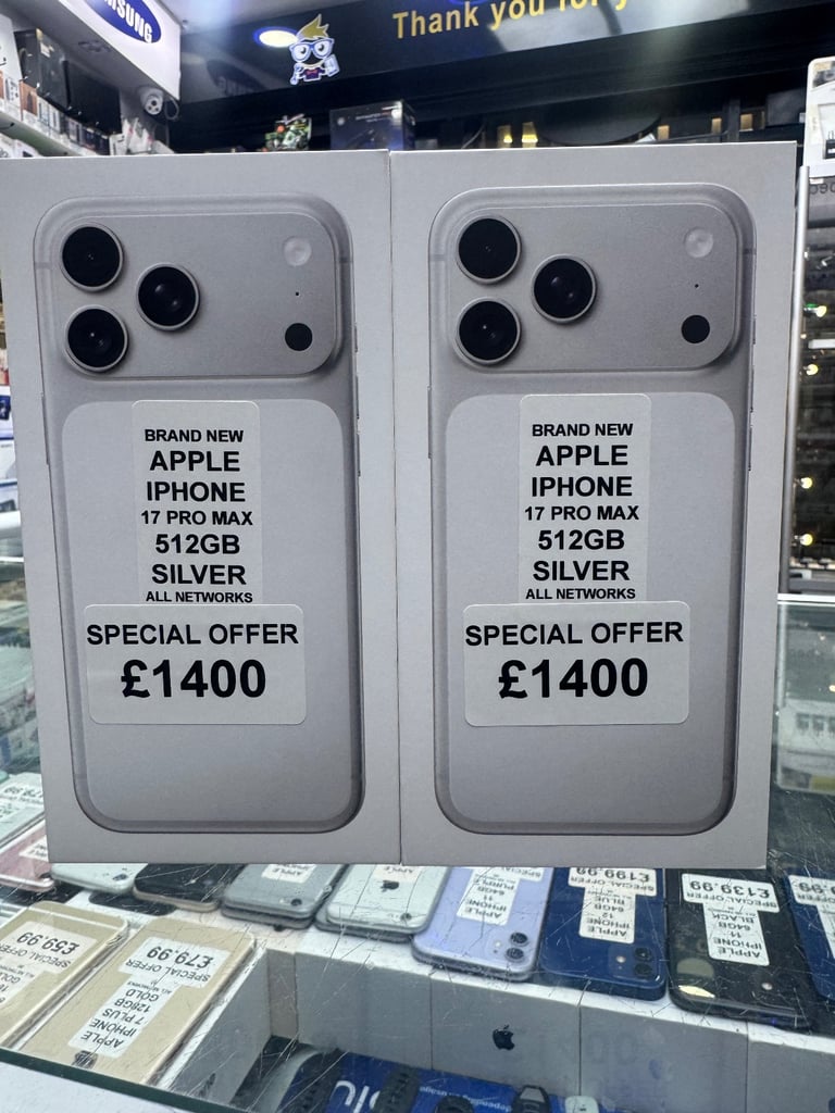 APPLE IPHONE 17 PRO MAX 512GB SILVER BRAND NEW SEALED 
