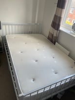 Metal bed frame and mattress 3/4 size 