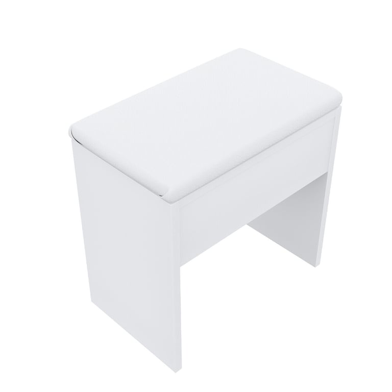 New White 5 Drawers Makeup Desk + Sliding Mirror and Stool RRP £220 Our Price £145