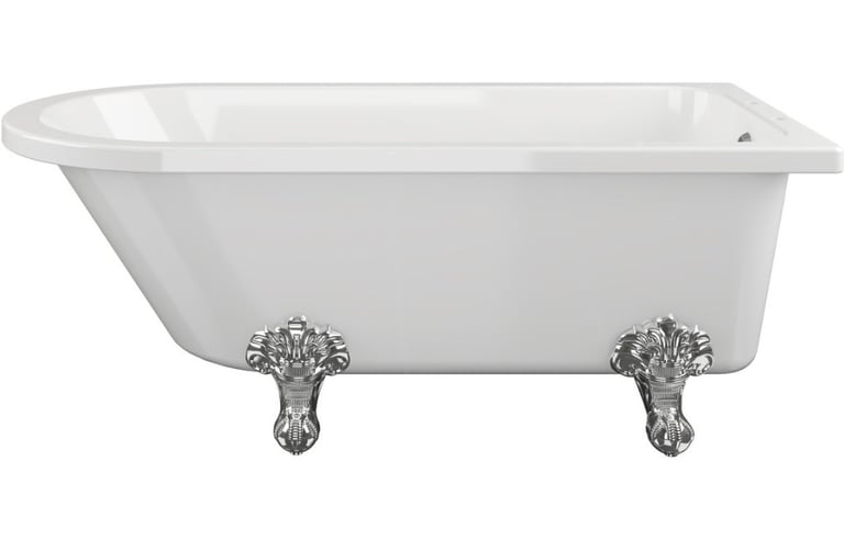image for New White Clevedon Freestanding 2TH Corner Bath 1500x750mm RRP £780 Our Price £500