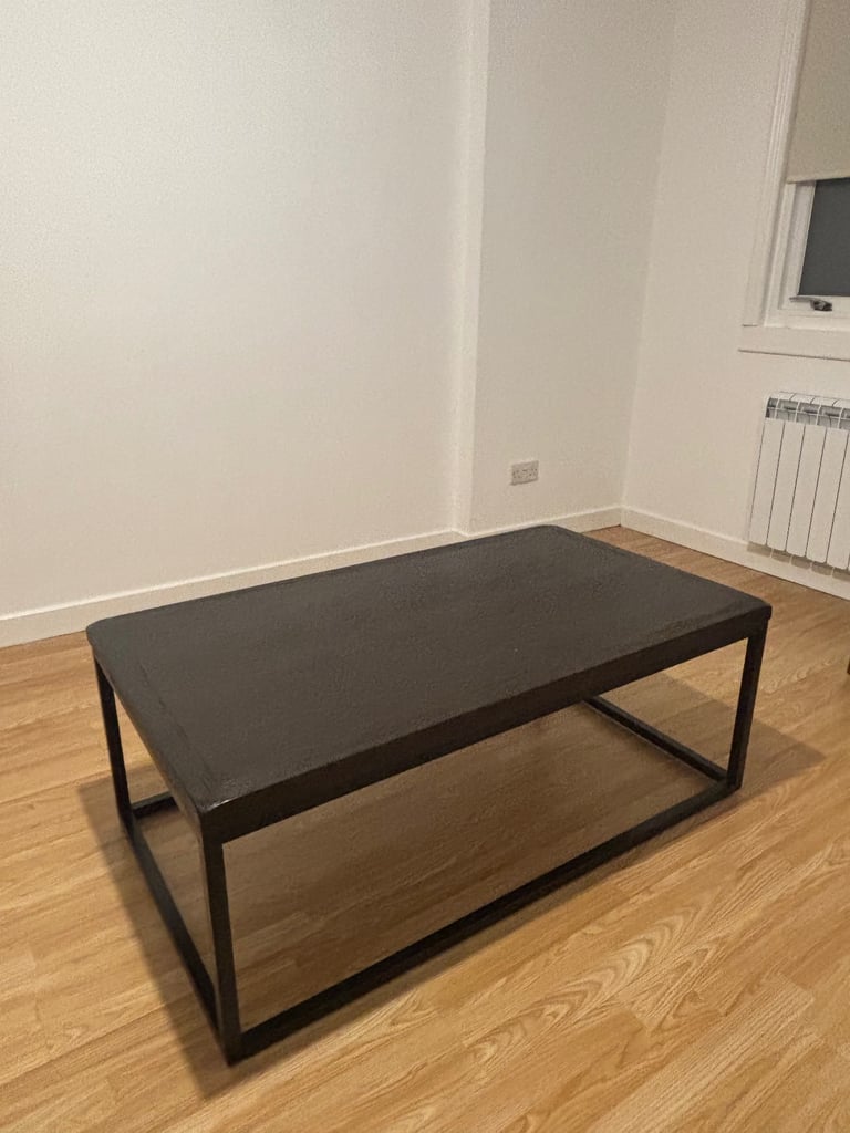 Dark brown wood coffee table