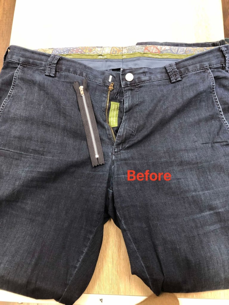 image for ykk zip replace to jeans,trousers