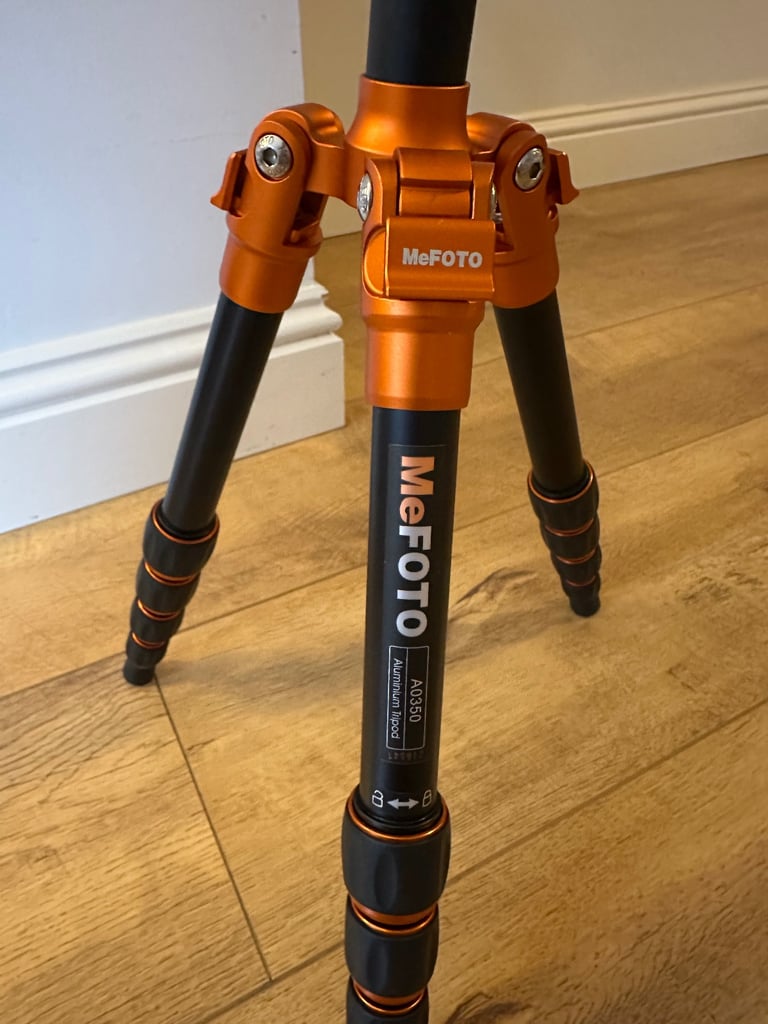 Mefoto Backpacker Travel A0350 Aluminium Tripod + Carry Bag Orange