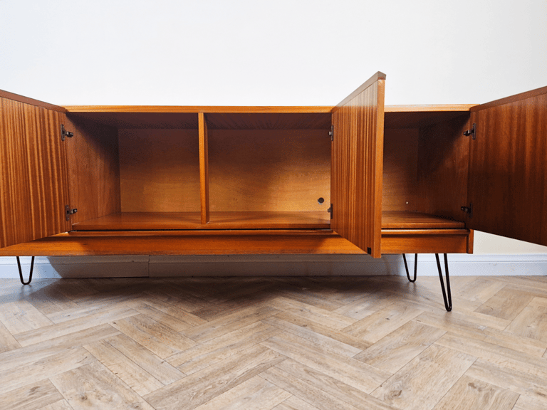 Vintage Mid Century Pyramid Teak Danish Design Sideboard Buffet Credenza BL678