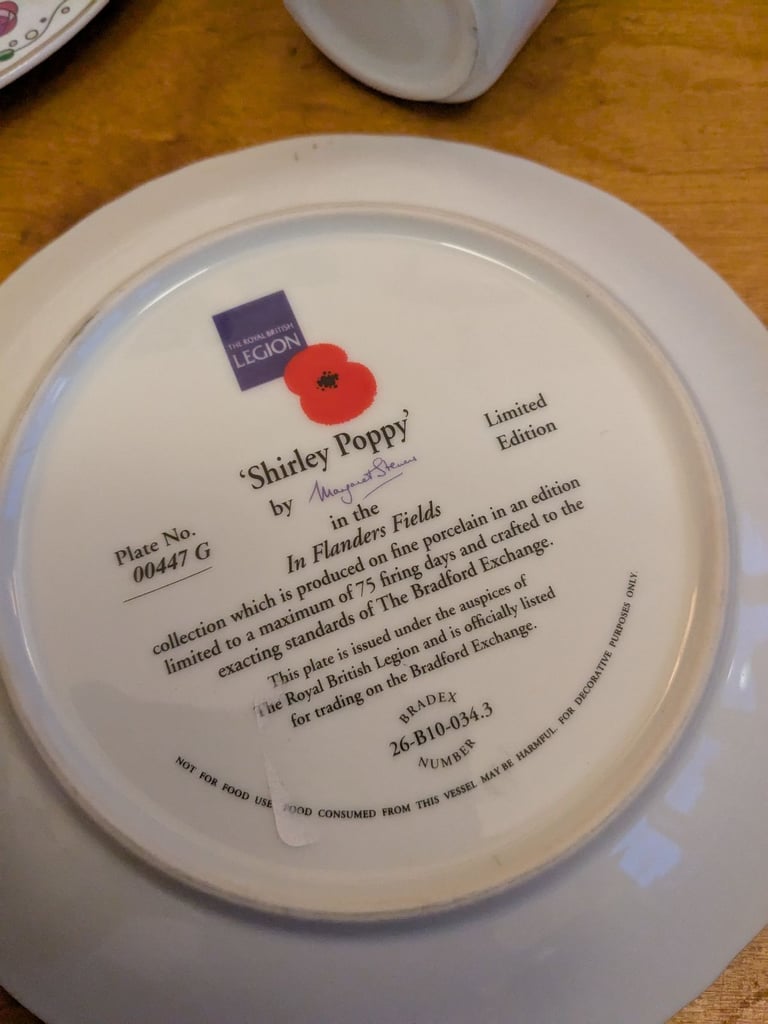 7 assorted ornamental plates, etc.