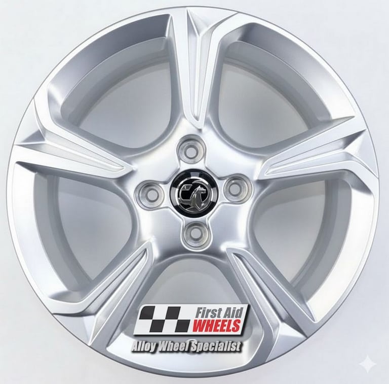 image for R660S Swap VAUXHALL CORSA F 4X 17'' GENUINE 5 SPOKE BRIGHT SILVER ALLOY WHEELS