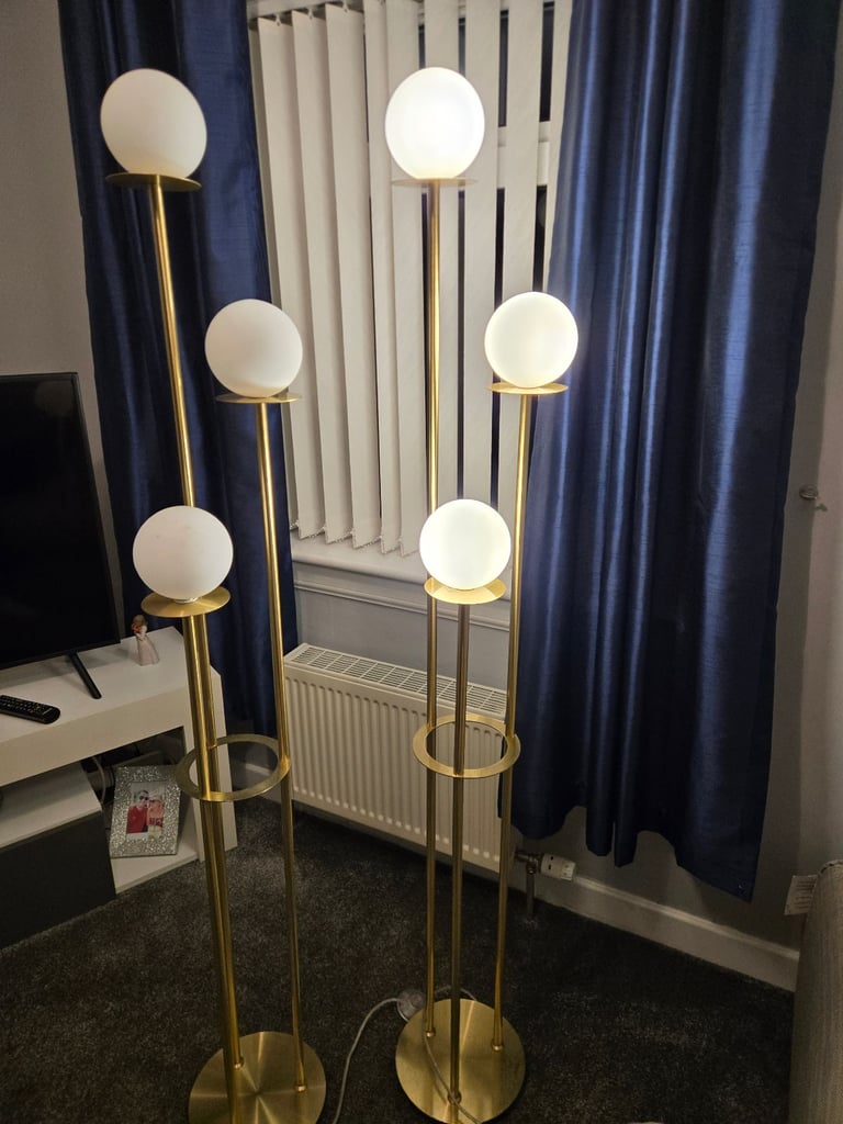 image for x 2 floor lamps for sale 
