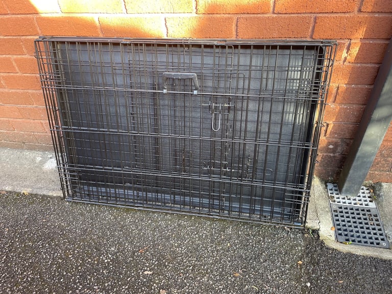 Medium Pet Cage Double Door Folding 