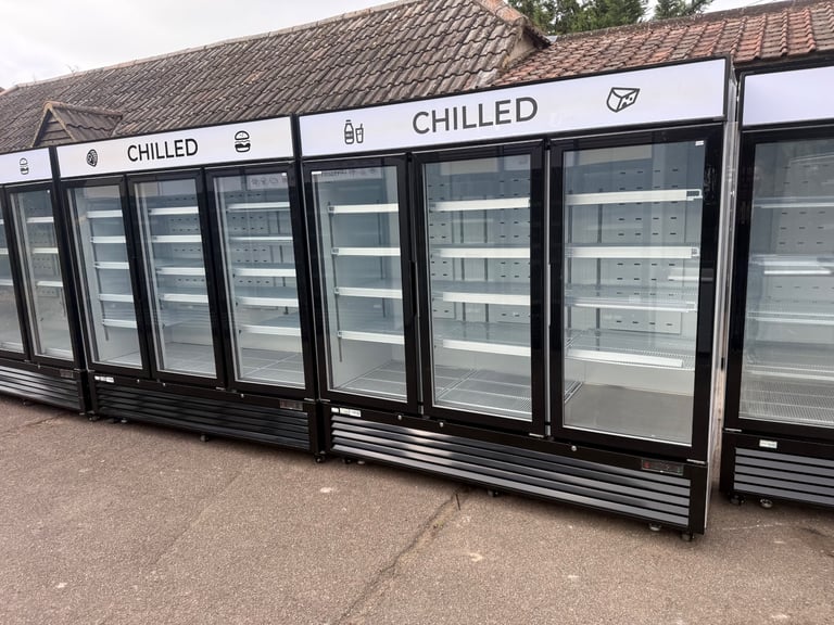 Commercial upright display fridge or freezer double triple single available new 
