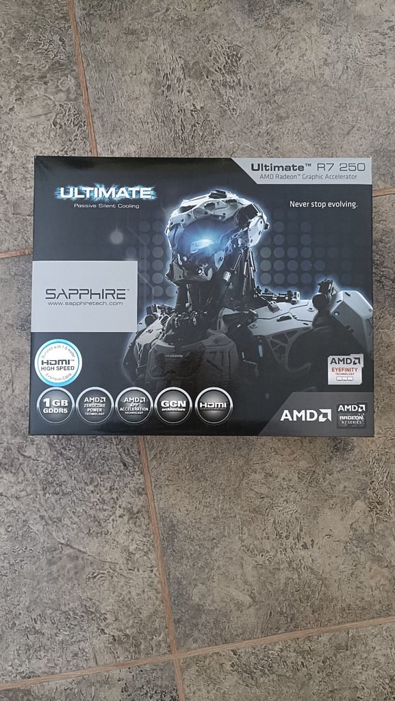 ATI Radeon R7 250 Silent Fan Less Passive Cooled Video Card