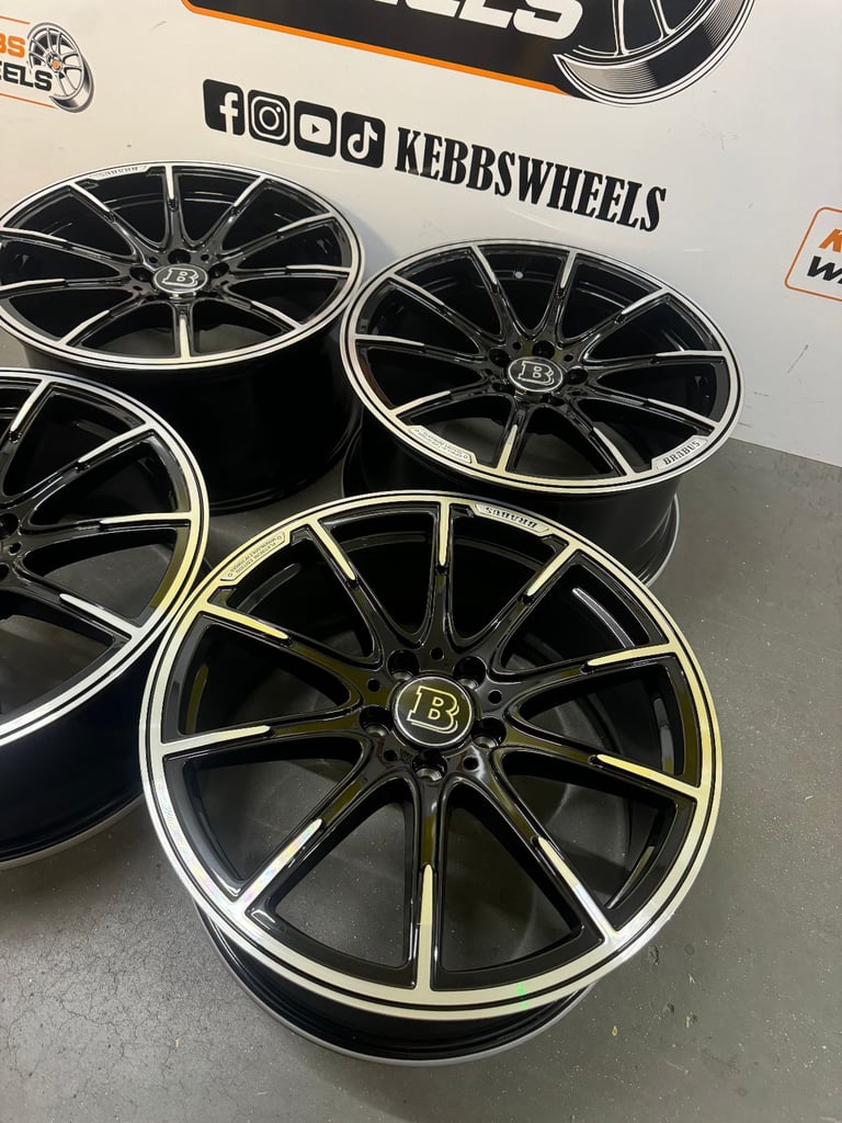 19" MERCEDES BRABUS REPLACEMENT ALLOY WHEELS C CLASS E CLASS S CLASS 