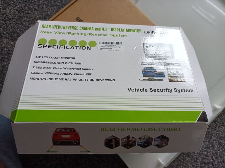 Rear View,Reverse Camera + 4.3" Display Monitor
