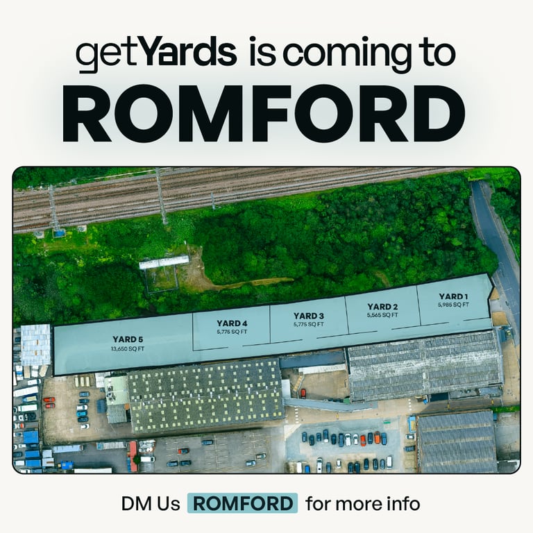 Romford Open Storage Yards Coming Soon To Let!