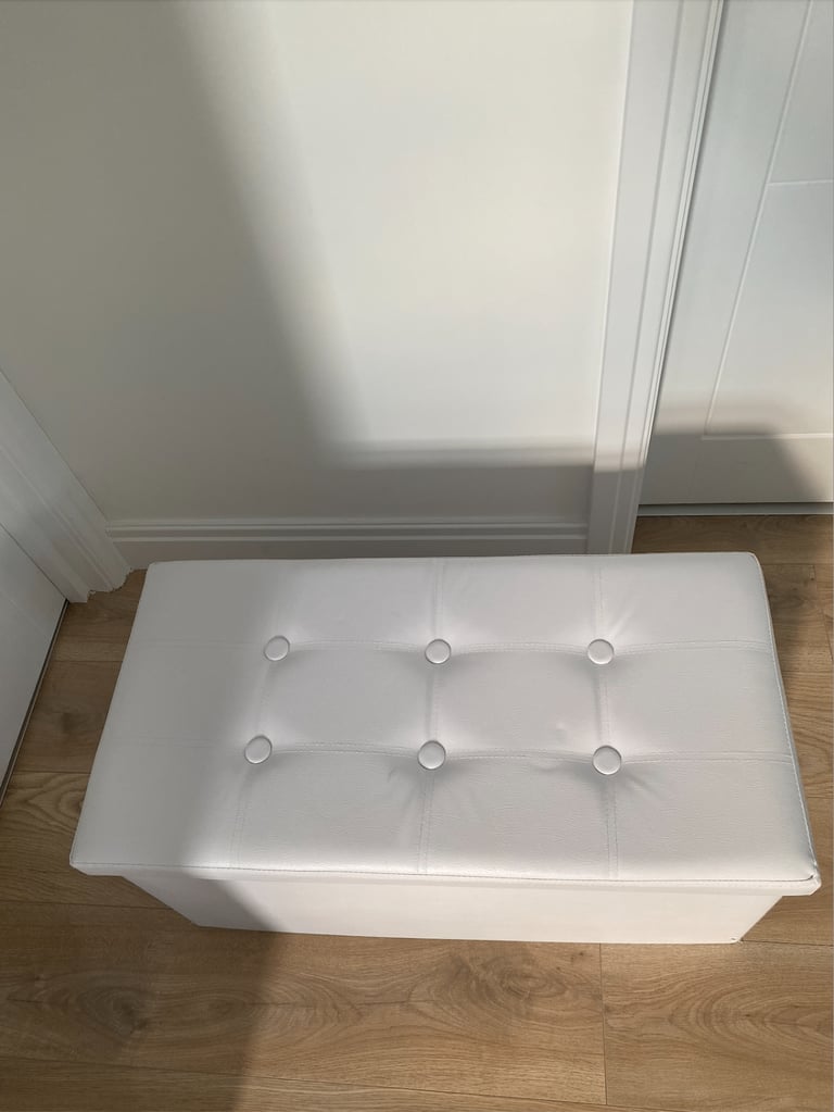 Nyxi Foldable Ottoman Storage Box, 76x38x38cm, 80L Capacity, Faux Leather, Multi-Purpose Seat