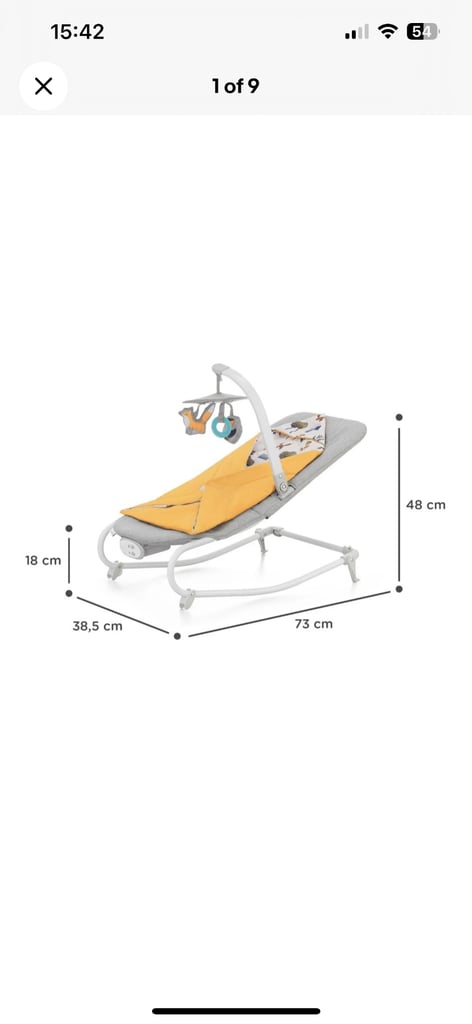 image for Kinderkraft 2 in 1 bouncer and rocker - forest yellow