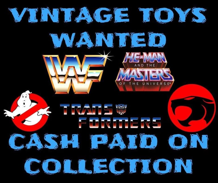 W 2 BUY Vintage Toys Cash waiting Check your attics Star Wars He-man TMNT Transformers 