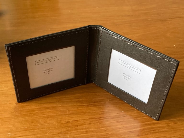 image for NEW The White Company - Folding Leather Travel Photo Frame - great gift