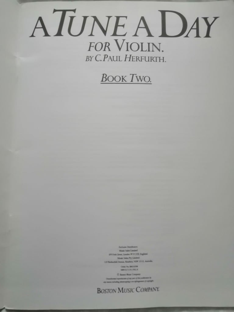 A Tune a Day for Violin Book 2 C.Paul Herfurth