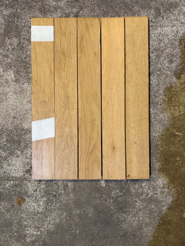 image for 🌿 O507POZ — Reclaimed Oak GYM Parquet Flooring (50 × 7 cm) @wood_job_uk