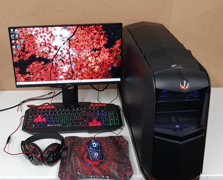 Dell Alienware Gaming PC Computer, intel core i7, 32GB RAM, 500GB SSD+2TB HDD, 4GB Graphics,Wind.11
