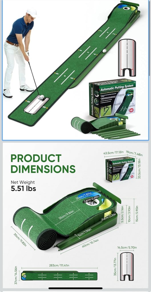Golf putting mat 