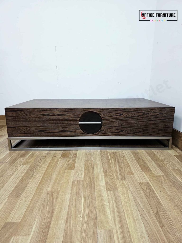 image for Dark Walnut Coffee Table with Storage Drawers (ST50)
