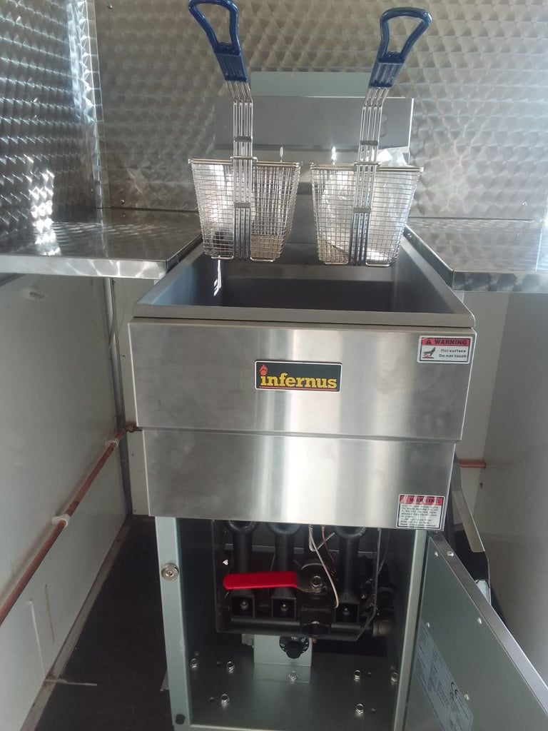 Catering equipment commercial gas griddles fryers restaurant trailer cafe pub equipment 