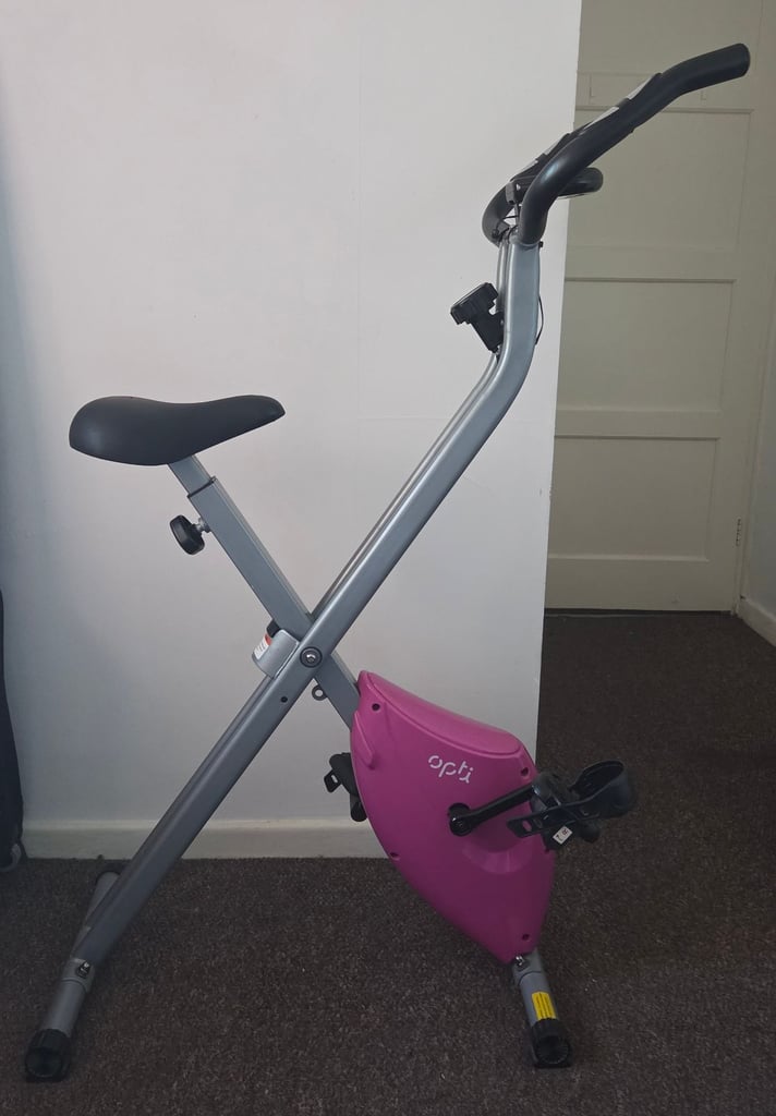 Opti Folding Magnetic Exercise Bike - Pink