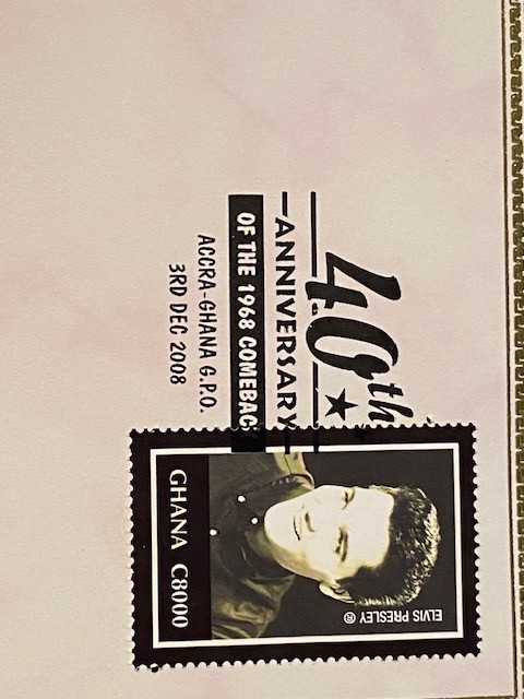 V.RARE: Elvis FDC Stamp & Coin 40th Anniversary Ghana ONLY 150 MADE NR MINT