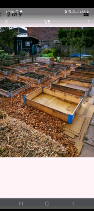 Pallet collar allotment raised flower beds 