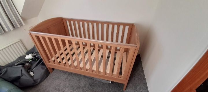Cot - changing table - wardrobe