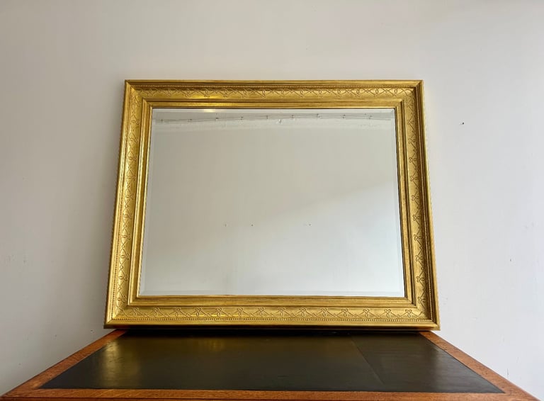 Large Gold Framed Bevelled Mirror