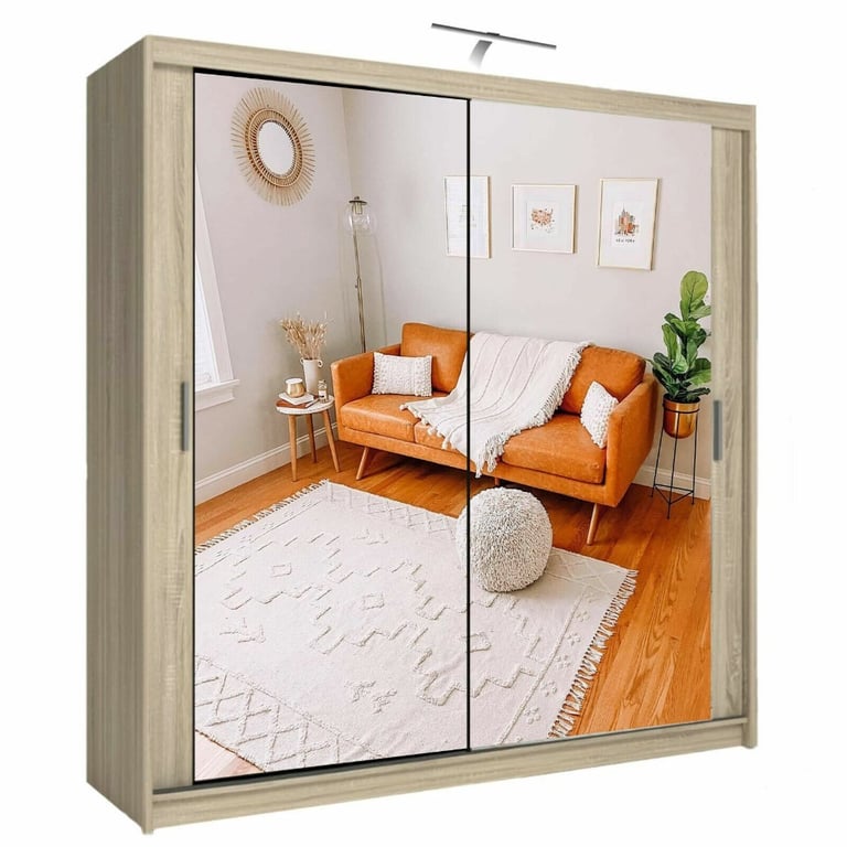 Chicago Wardrobe ____ Mirrored Sliding Door Wardrobe Available Free Delivery in Tayport, Fife
