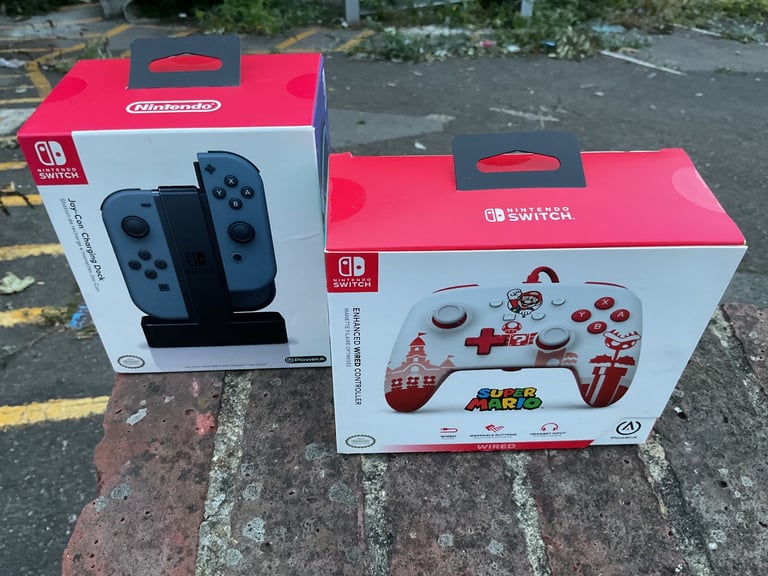 image for POWERA Joy-Con Charging Dock SUPER MARIO  ENHANCED WIRED CONTROLLER - New | Sealed