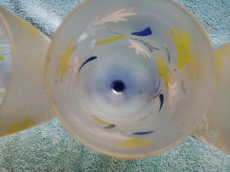 Tall frosted glasses