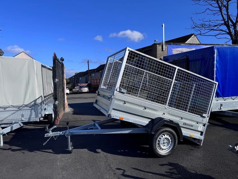 Brand new Zaslaw 205SU 7ft x 4ft single axle tipping trailer with 80cm mesh