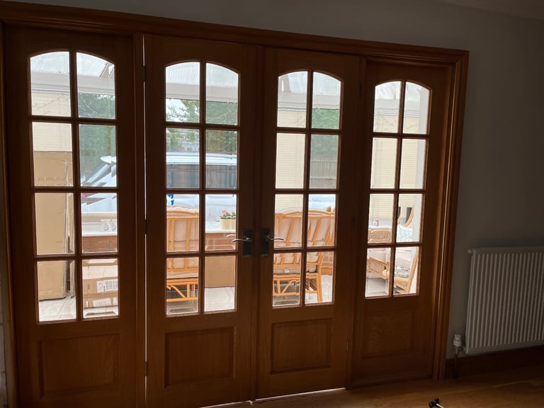 Solid oak doors/room divider 2500 mm wide/2030 mm high