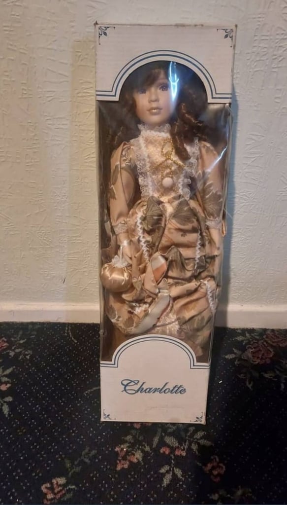 Vintage collectable Charlotte hand painted porcelain doll  