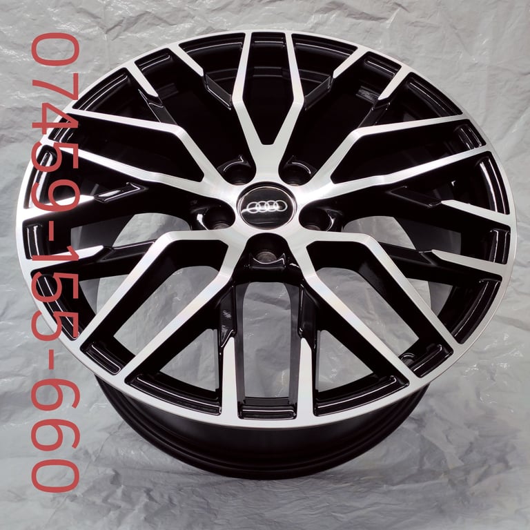 4X NEW ALLOY WHEELS (20" INCH ALLOYS) BLACK DCUT R8 AUDI A4 S4 A5 S5 S6 A6 A7 A8 TT Q5 Q7 Q3 Q4