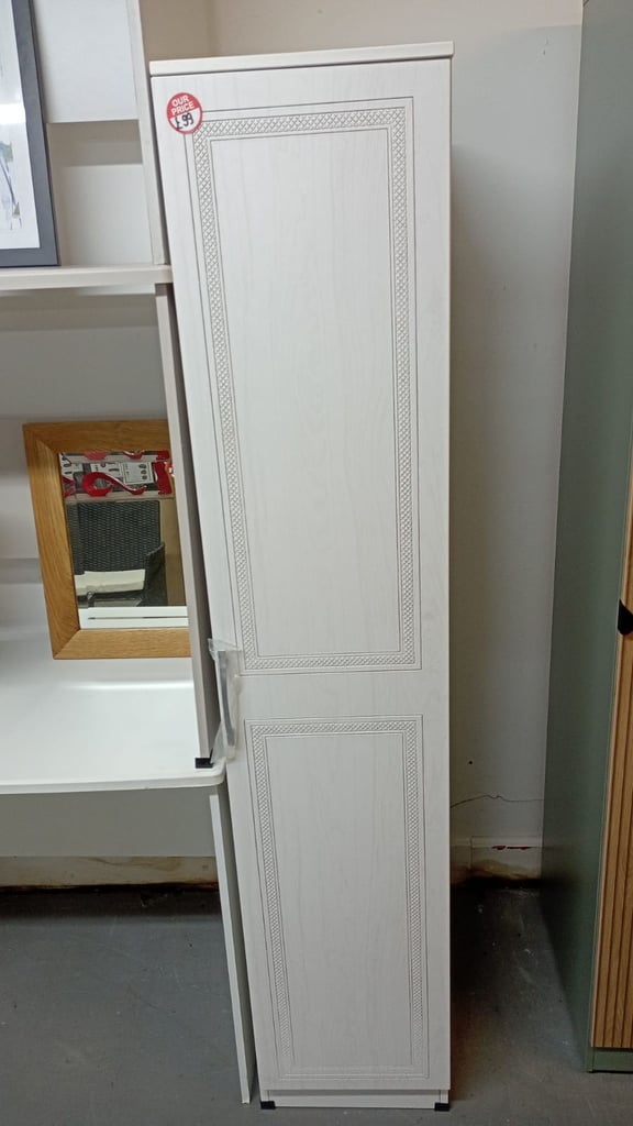 White single Door Wardrobe Assembled 