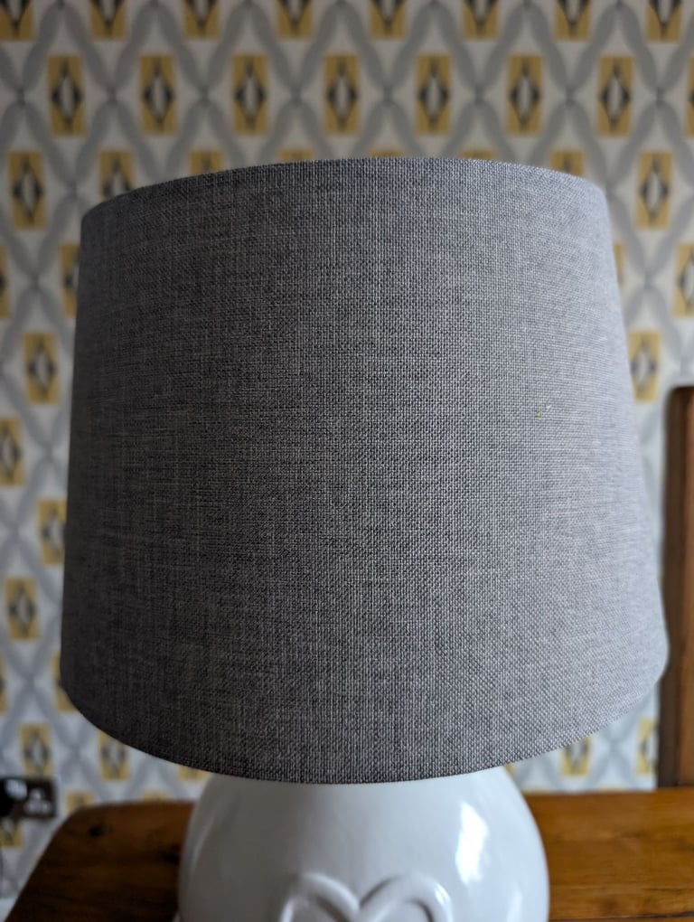 Dunelm heart light and grey lampshade 