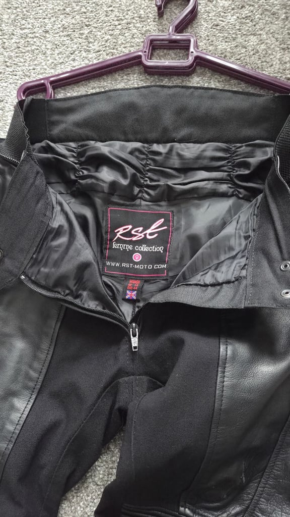 Ladies Leather Motorcycle Jacket and Trousers 