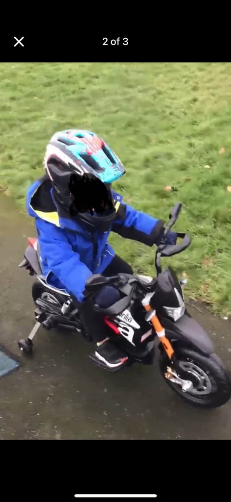 image for Aprilia 12V ride on motorcycle 2-6 years old