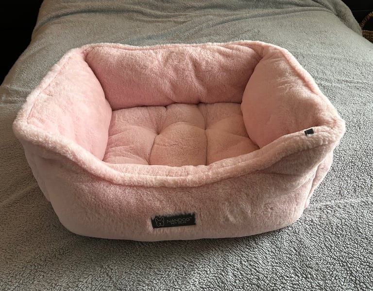 Pink dog bed