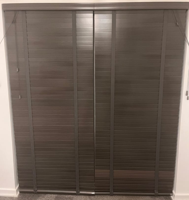 image for Wooden taped blinds x 2 