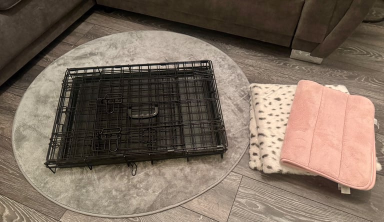 Metal Dog Crate 60cm Folds Flat Puppy Cage Pen Enclosure Manchester